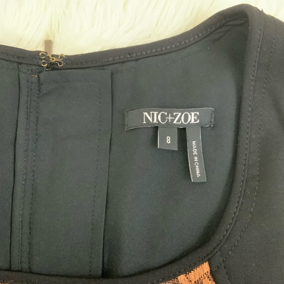NWT Nic+Zoe Black and copper sleeveless dress - Picture 3 of 4